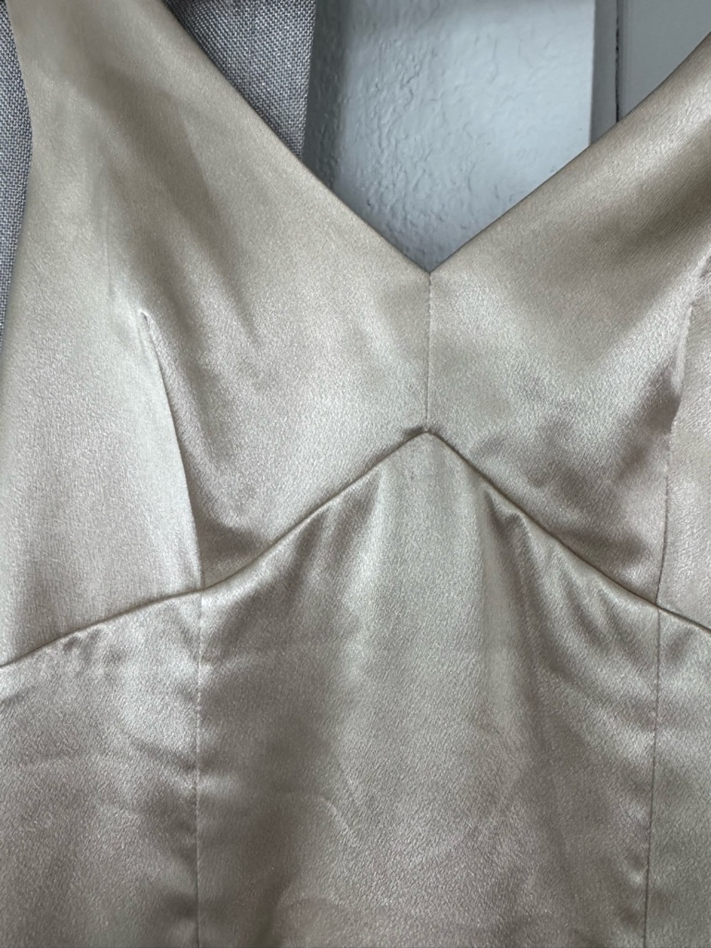 Birdy Grey Champagne Satin Maxi Dress Size XS - Picture 3 of 9
